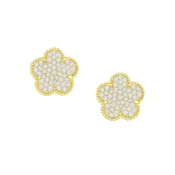Adeline Clover Pave Stud