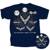 1st-8th Generation Emblems Circle T-shirt Navy Blue