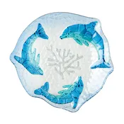 10 in. Dolphin Glass Plate