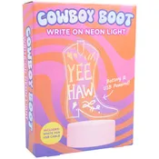 Cowboy Boot Write On Neon Light