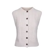 Be Cool Women's Classic Cable Knit Button Front Sweater Vest
