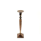 9″ Sleek Bronze Pillar Candle Holder