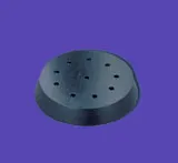 10 Hole Black Wooden Base, 3 7/8 in. Diameter,  Fits 4 x 6 in. flag on 3/16 in. Staff
