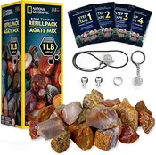 NATIONAL GEOGRAPHIC Agate Mix Rock Tumbler Refill Pack