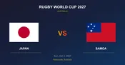 Japan vs Samoa Tickets - Rugby World Cup 2027 Newcastle
