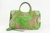 Balenciaga Green Classic City 2way Moto Bag 1130ba19