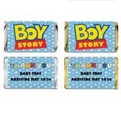 Miniature Boy Story Baby Shower Candy Bar Wrappers