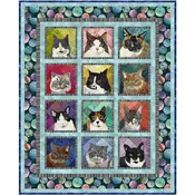12 Looks Of Love - Denise Russell - Meow Mix by Timna Tarr - Studio E Fabrics - Panel Quilt Kit