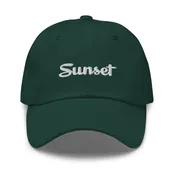 Sunset Green Dad hat