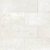 Arctic White Brushed Marble Wall and Floor Tile - 3 x 6