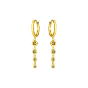 Groove Earrings Gold and Peridot