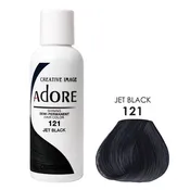 ADORE SEMI PERMANENT HAIR COLOR #121 JET BLACK 4OZ [ADO00121]