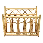 1960s Vintage Burnt Bamboo Magazine Rack — Heirloom House Antiques