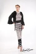 3/4 Bell Sleeve Crop Jacket - Amalfi