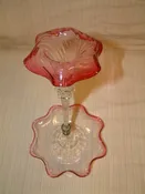 Cranberry Single Flute Epergne