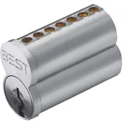 BEST 1C7 7-pin SFIC Small Format Interchangeable Core Satin Chrome - Multiple Keyways Available