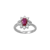 0.71 Carat Ladies 18k Ruby Ring
