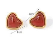 Alma Heart Stud Earrings