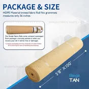 6' x 100' (5'8") Raw Roll Privacy Screens