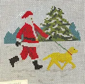 SPORTY SANTA - DOG WALKER - YELLOW LAB