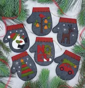Charcoal Mittens Wall Quilt Kit