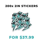 200x Custom Stickers for $37.99 | 2 inch