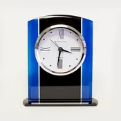 Black and Blue Glass Clock