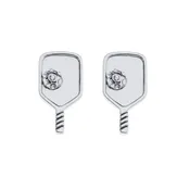 Born to Rally Pickleball Paddle Stud Earrings