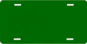 0.040 Green Blank Metal License Plate