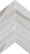 Alustra Majestic White Lasa Chevron Matte Mosaic