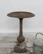 Antique Cast Iron Birdbath