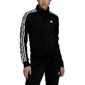 Adidas 3 Stripes Warmup Tricot Womens Track Jacket - Black