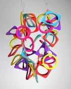 Art Deco Recycled Textile Necklace