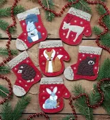 Christmas Critters Wool Ornament Kit