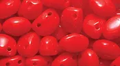 30CA141: CZ Candy Oval Two Hole Red 4x6mm 600PC