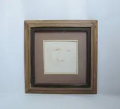 AB JACKSON Signed Conte Crayon SKETCH Portrait of a Man