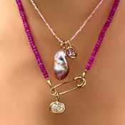 Baroque Pearl Charm - Blush
