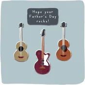Guitar Rock Father\’s Day Card