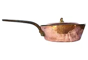 19th-Century French Copper Pan with Lid