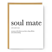 Definition Greeting Card: Soul Mate