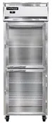 1RENPTHD-GD-SD 1-Section Display Commercial Pass-Thru Refrigerator Extra Wide, Half Doors
