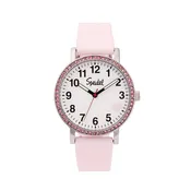 Brilliance Line Pink Crystal Heart Watch