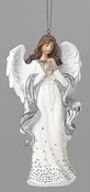 5" Angel Ornament With Silver Trim - Two Styles