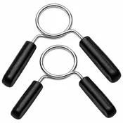 1 inch Chromed Spring Clip Collar Pair - Effortless Plate Switching for Efficient Workouts