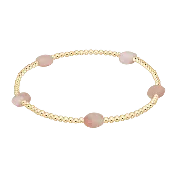 Enewton Admire Small 2mm Gemstone Gold Bracelet - Pink Opal