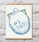 #1 Dad Bald Father's Day Card