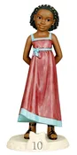 African American Birthday Girl Figurine - Age 10