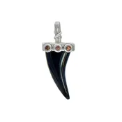 DOTTED LUCKY HORN, ONYX SILVER