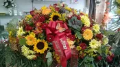 autumn casket spray