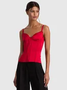 Alice + Olivia - Mira Seamed Longline Structured Corset - Hibiscus